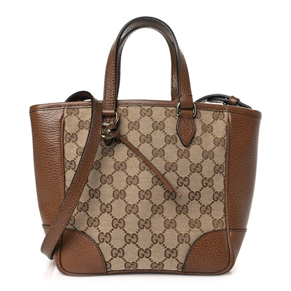 Gucci Monogram Small Bree Tote Beige Tabacco 1 of 9
