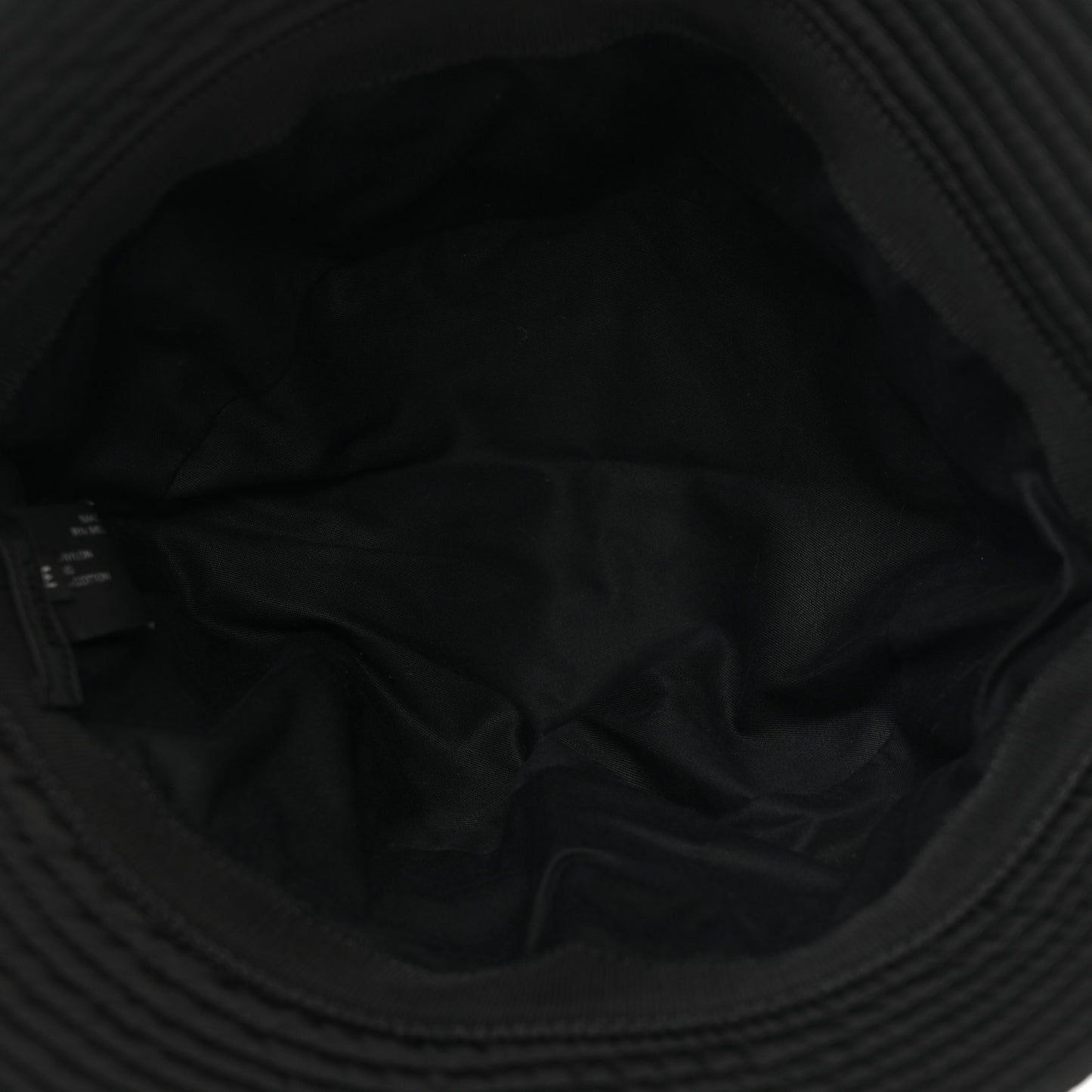 Re-Nylon Metal Triangle Logo Womens Bucket Hat M Black