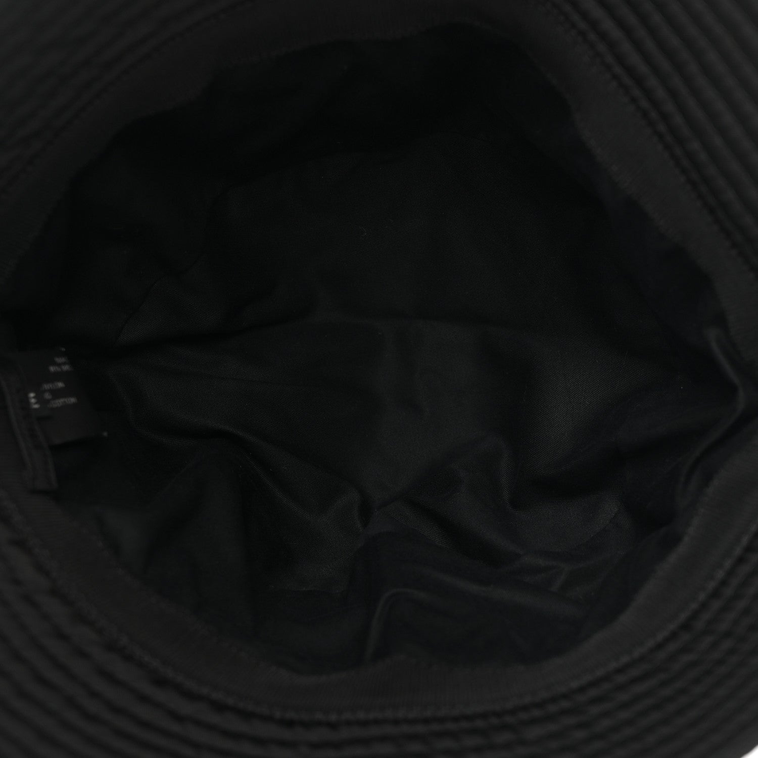 Prada Re-Nylon Metal Triangle Logo Womens Bucket Hat M Black 6 of 7