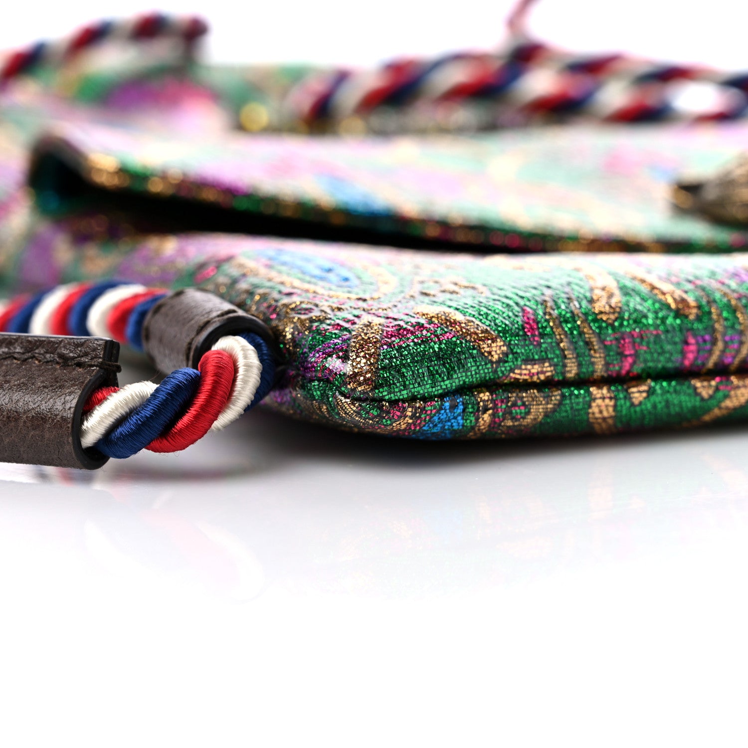 Gucci Brocade Animalier Bow Drawstring Backpack Multicolor 8 of 9