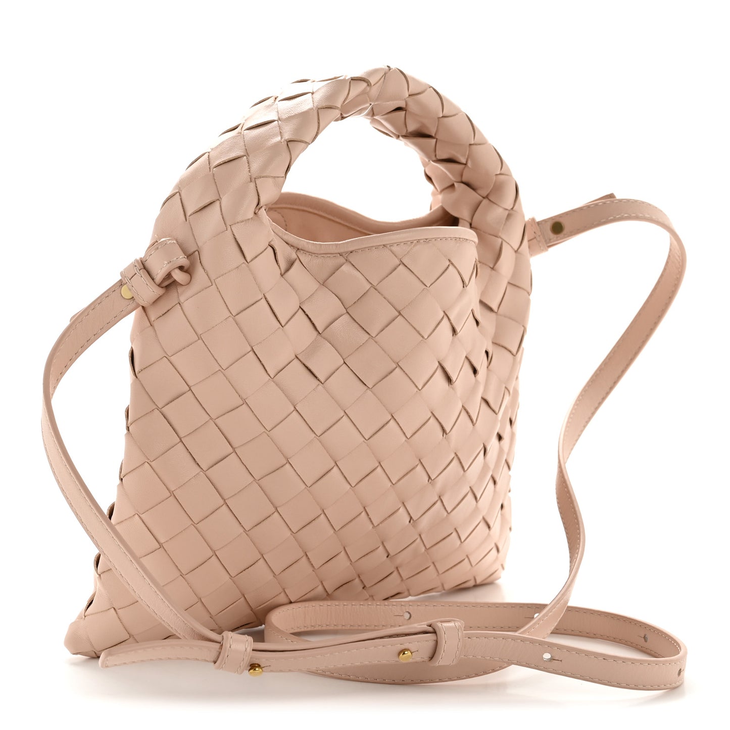 Calfskin Intrecciato Mini Hop Lotus