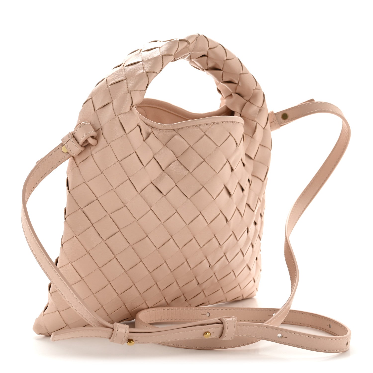 Bottega Veneta Calfskin Intrecciato Mini Hop Lotus 3 of 9