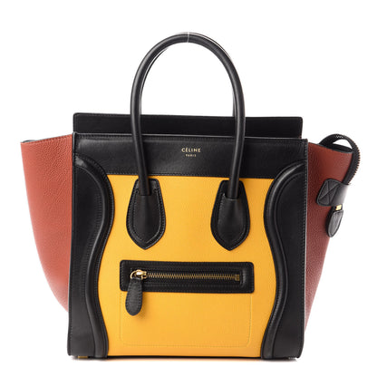 Celine Baby Grained Calfskin Micro Tri-Color Luggage Yellow 1 of 9