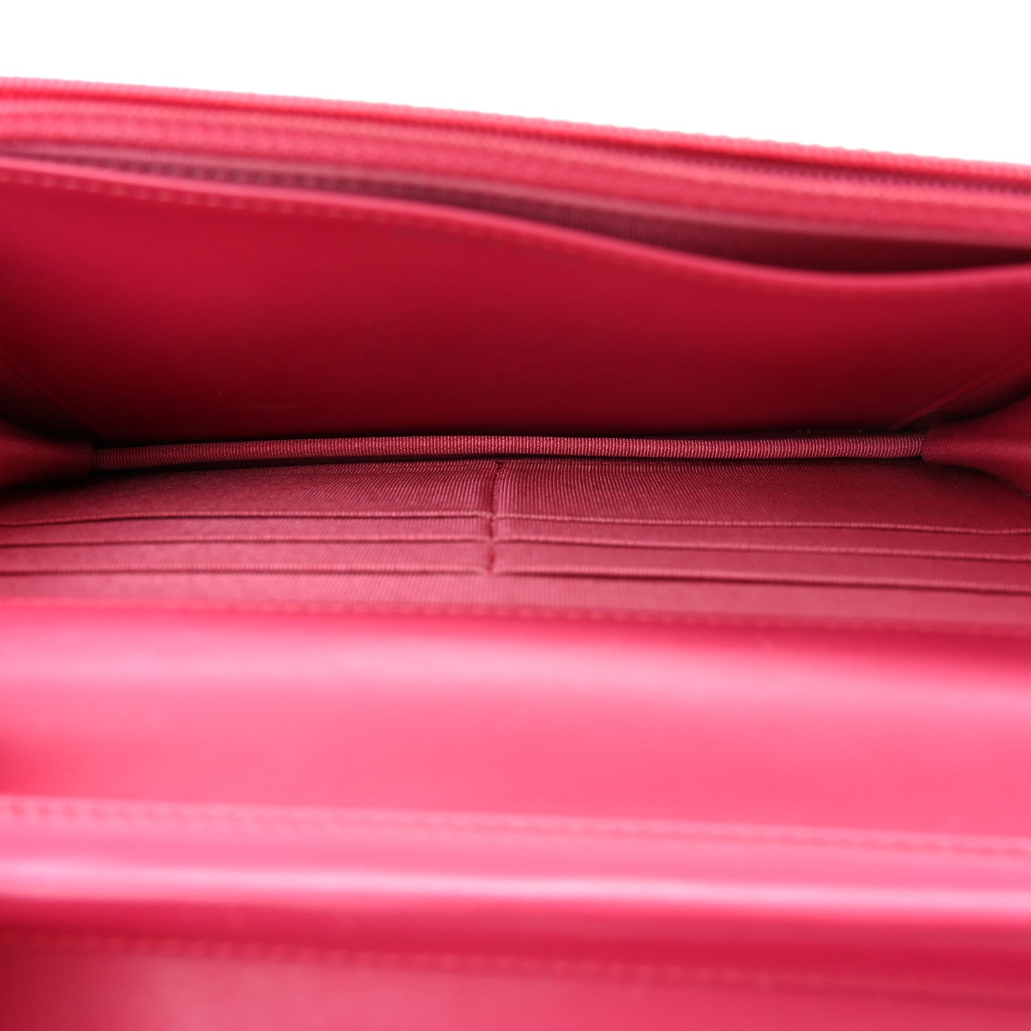 Chanel Patent Quilted Wallet On Chain WOC Fuchsia 5 of 13