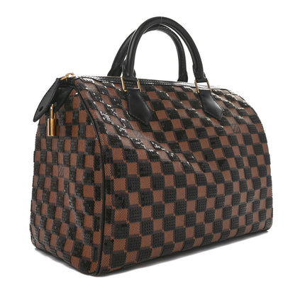 Louis Vuitton Damier Paillettes Speedy 30 Black 3 of 10
