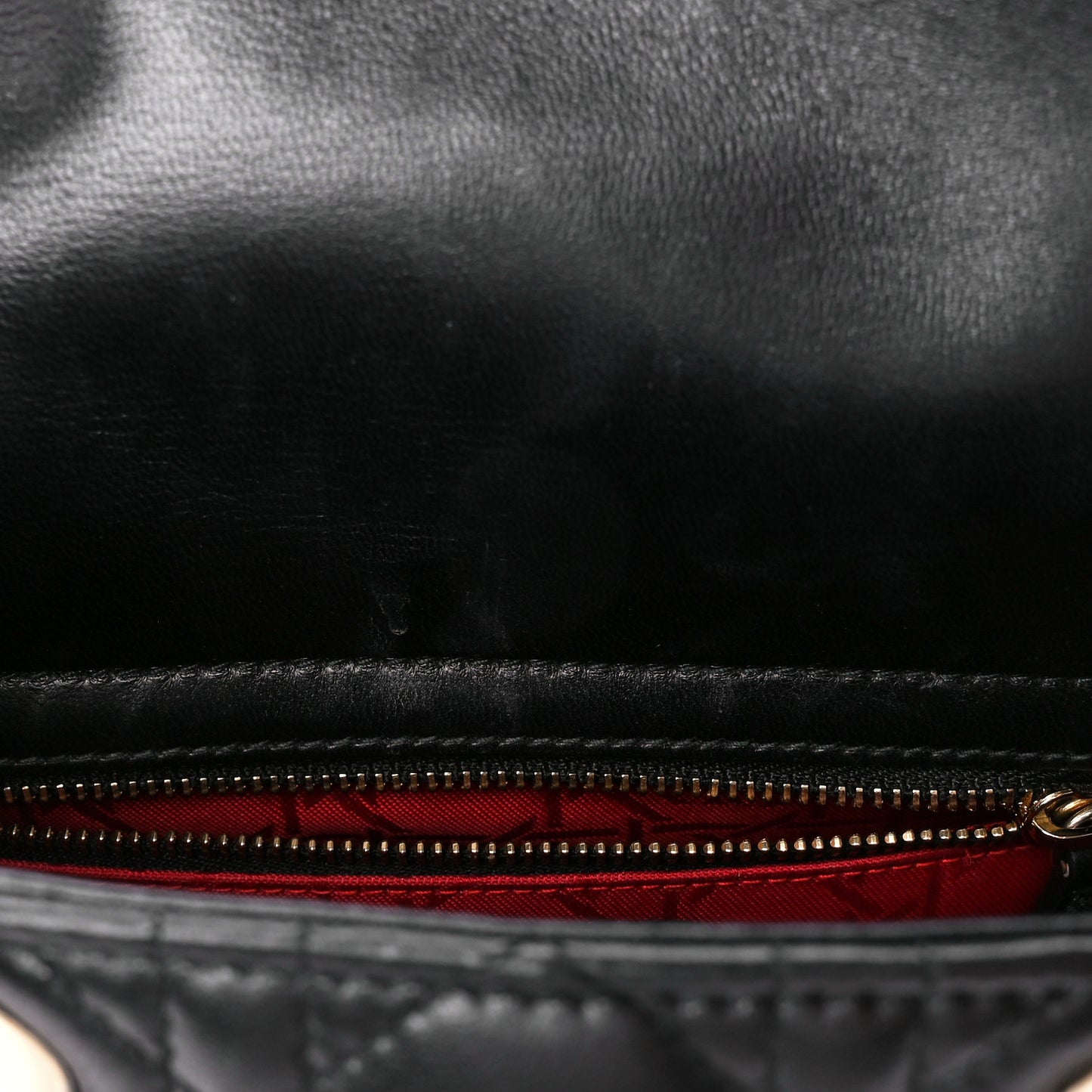 Lambskin Cannage Small Lucky Badges My Lady Dior Black