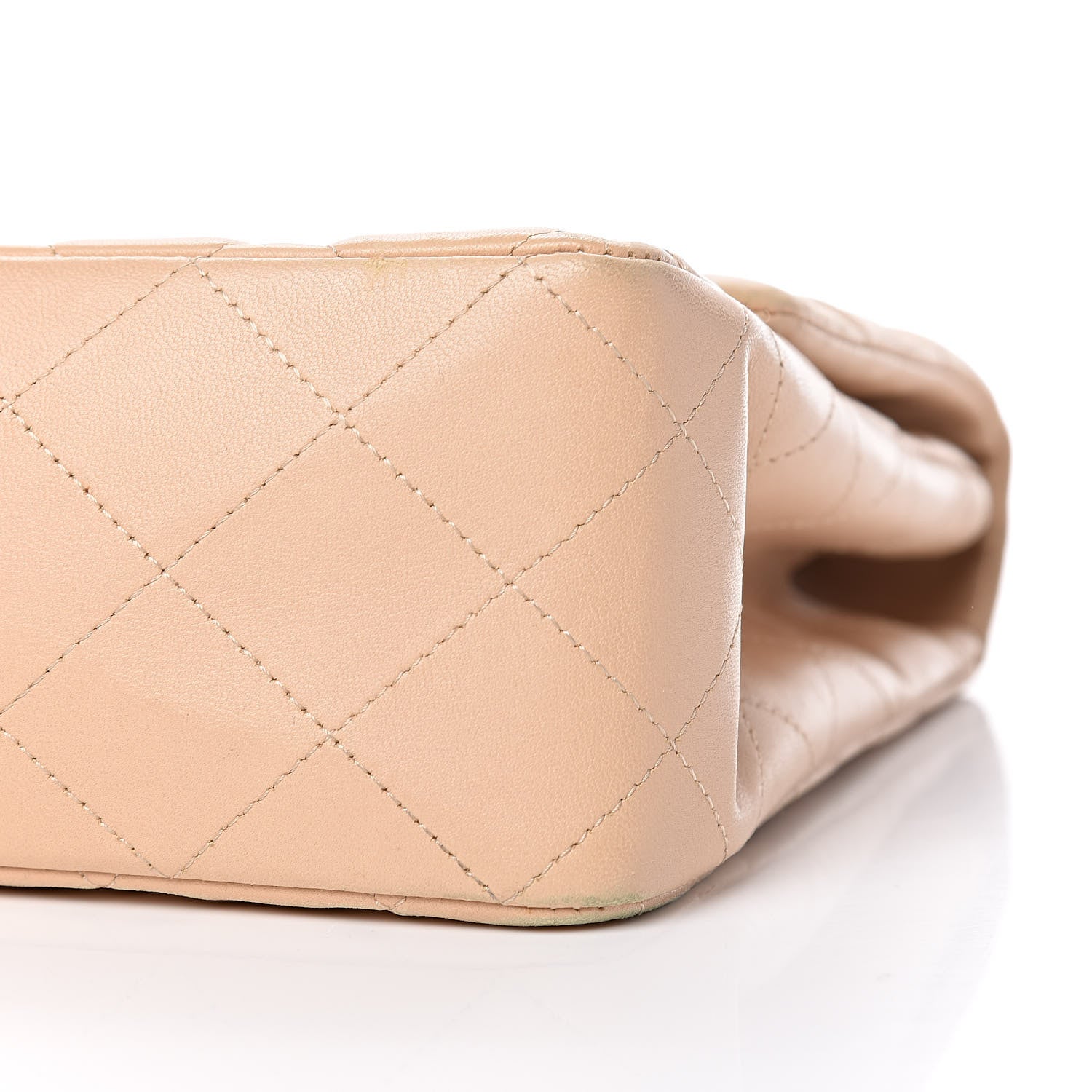 Chanel Lambskin Quilted Jumbo Single Flap Beige Clair 12 of 13