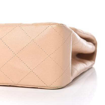 Chanel Lambskin Quilted Jumbo Single Flap Beige Clair 12 of 13