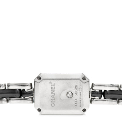 Chanel Stainless Steel Ceramic Diamond Bezel 16mm Premiere Triple Row Quartz Watch Black 4 of 5
