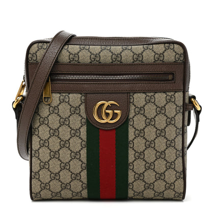 Gucci GG Supreme Monogram Web Small Ophidia Messenger Bag Brown 1 of 9