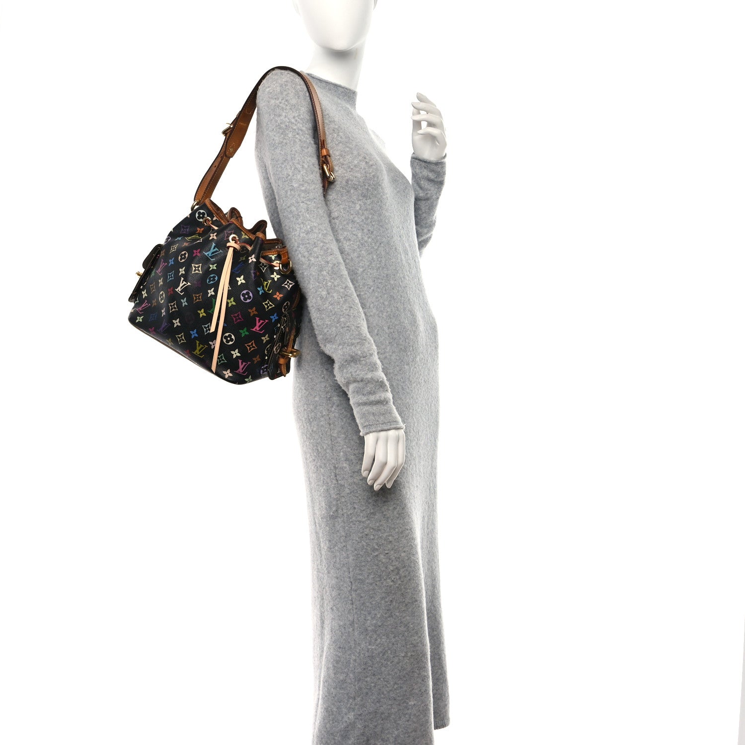 Louis Vuitton Monogram Multicolor Petit Noe Black 2 of 13