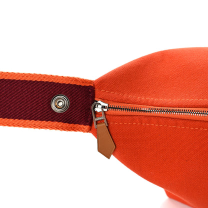 Hermes Canvas Small Bride-A-Brac Pouch Orange Burgundy 10 of 12
