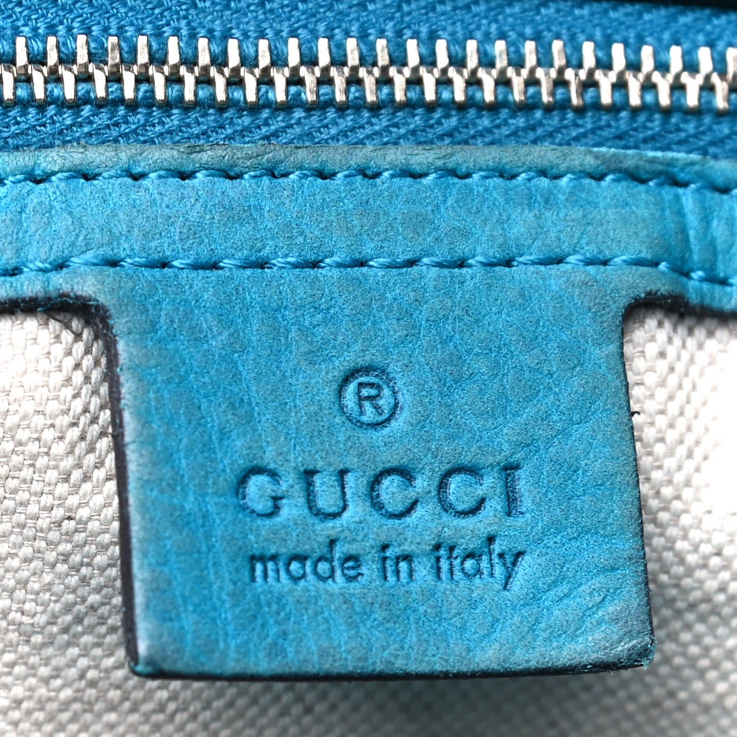 Calfskin Vintage Web Medium Boston Teal