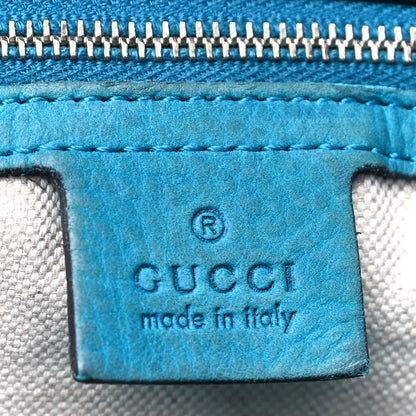 Gucci Calfskin Vintage Web Medium Boston Teal 6 of 13