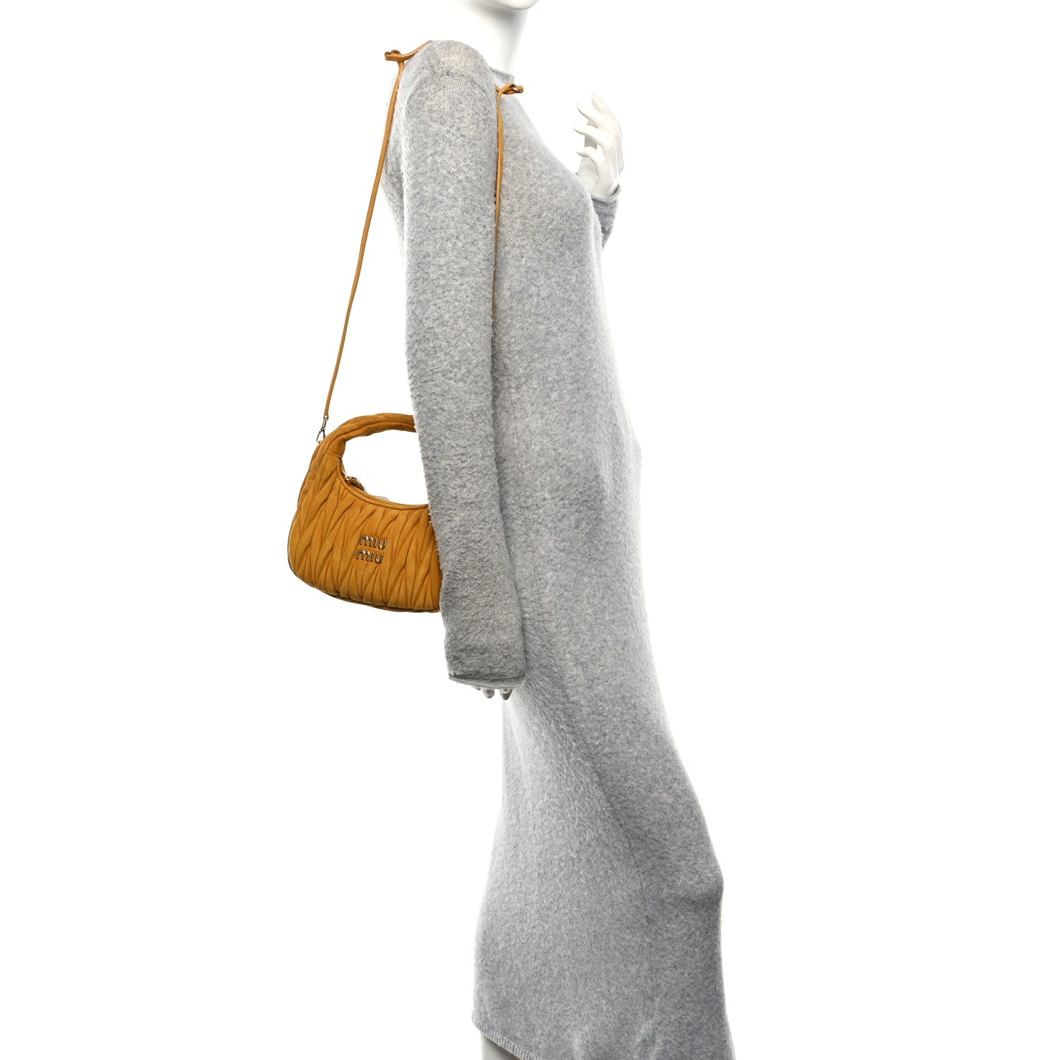 Miu Miu Suede Matelasse Mini Wander Hobo Whisky 1884395 – FASHIONPHILE
