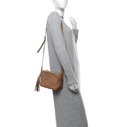 Gucci Pebbled Calfskin Small Soho Disco Bag Camelia 2 of 13