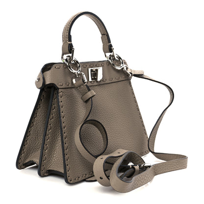 Fendi Cuoio Romano Selleria Mini Peekaboo I SEE U Iconic Satchel Fettuccia 5 of 19