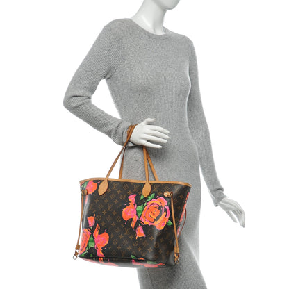 Louis Vuitton Monogram Roses Neverfull MM 2 of 6