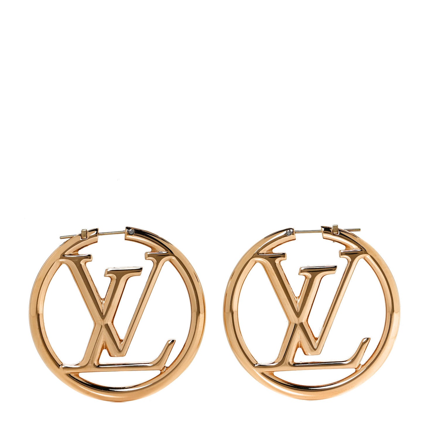 Metal Louise Hoop Earrings Gold