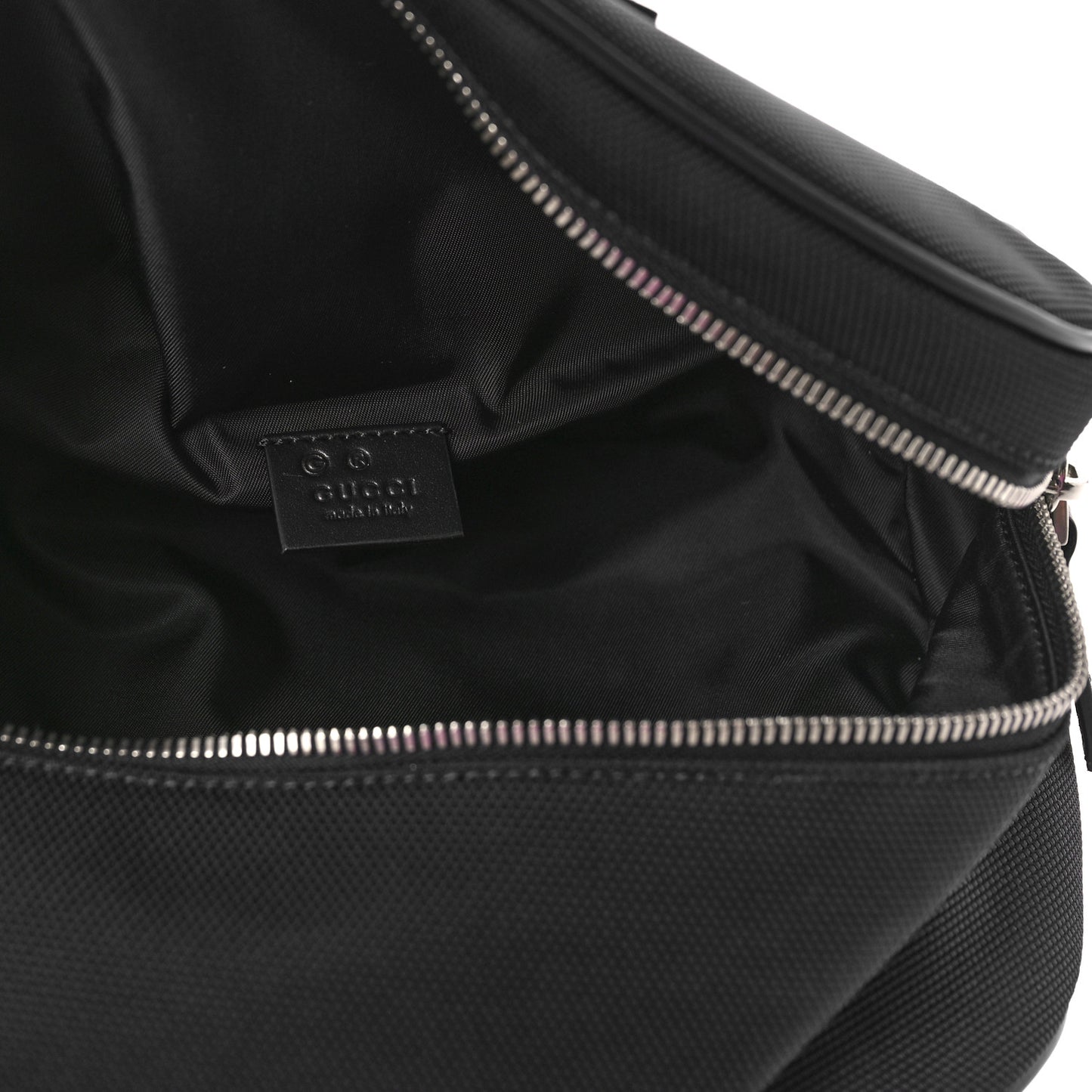 Techno Canvas Web Large Belt Bag Black