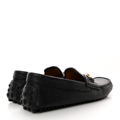 Gucci Textured Calfskin Womens Horsebit Loafers 36 Black 4 of 14