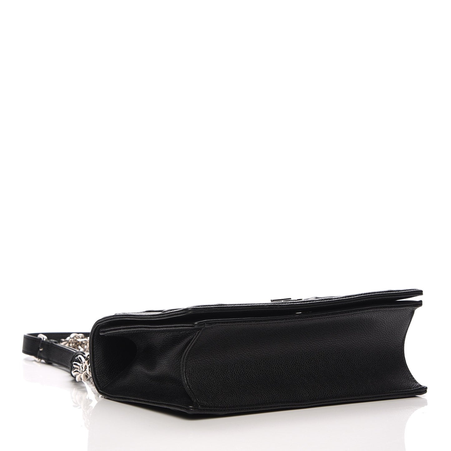 Grained Calfskin Medium Diorama Flap Bag Black