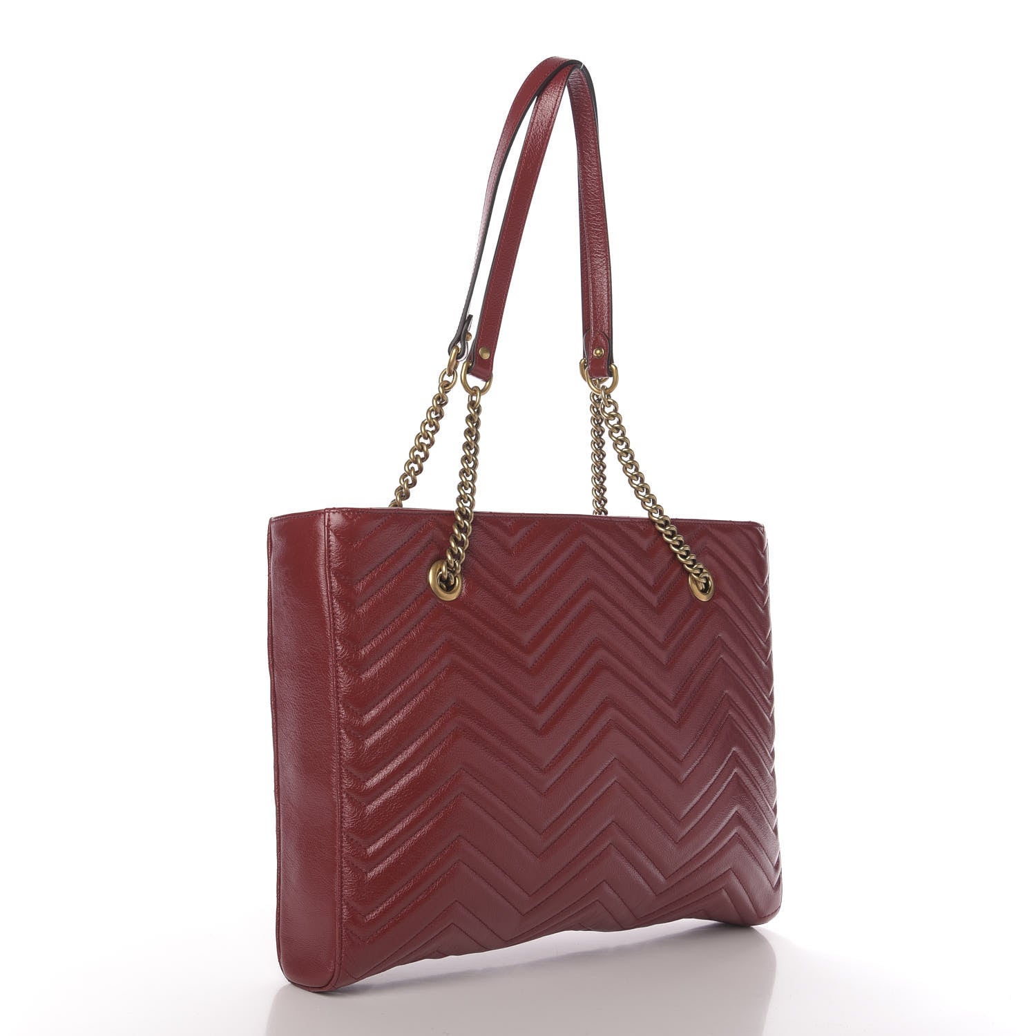 Gucci Azalea Calfskin Matelasse Medium GG Marmont Slim Tote Romantic Cerise 3 of 10
