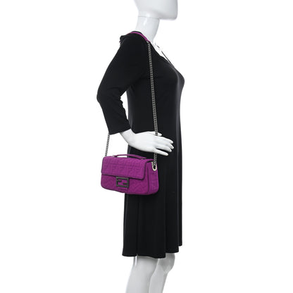 Fendi Technical Fabric FF Midi Chain Baguette Bouganville 2 of 10