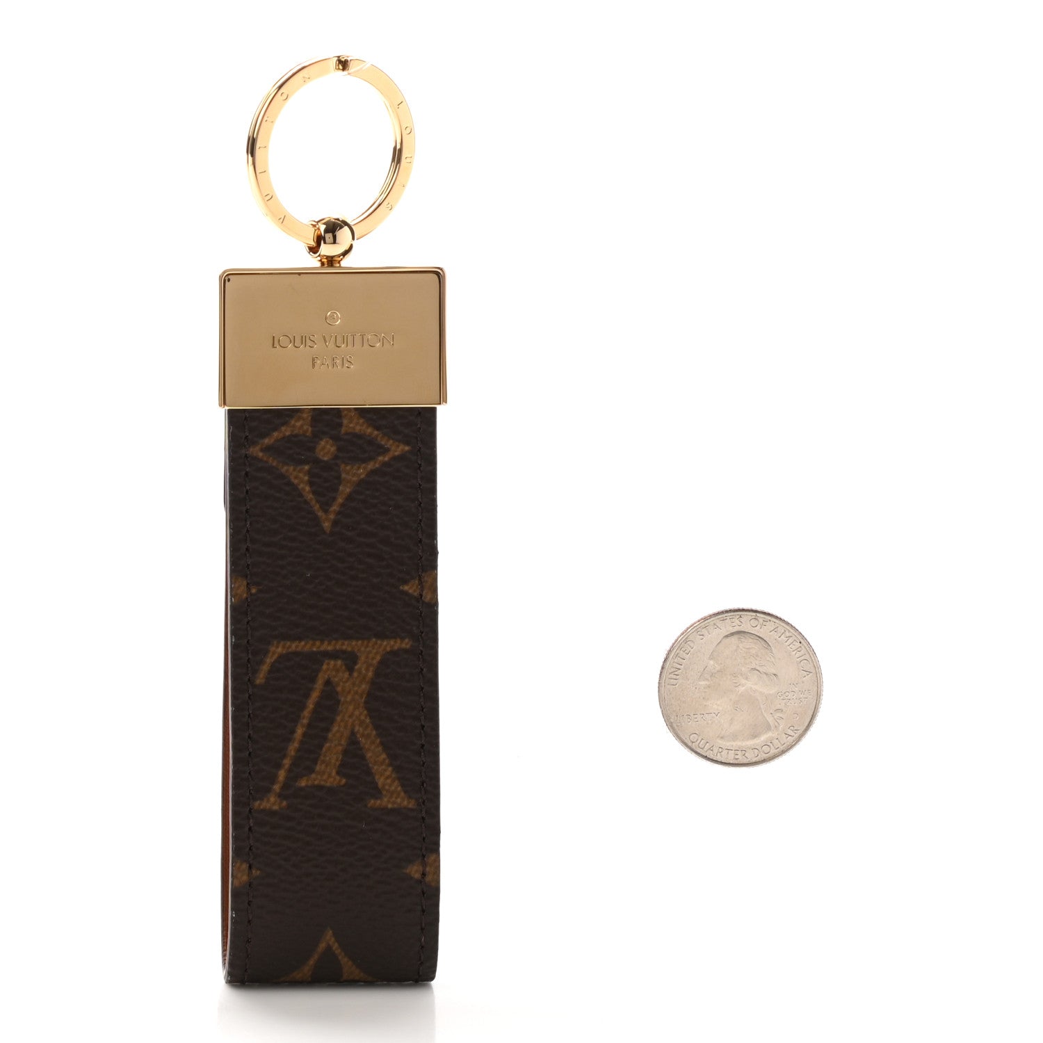 Louis Vuitton Monogram Dauphine Dragonne Bag Charm Key Holder Brown 2 of 4