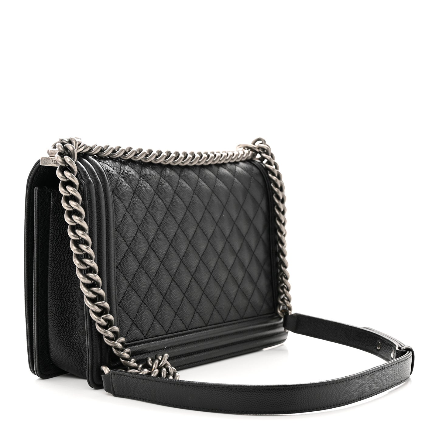 Caviar Quilted New Medium Boy Flap Black
