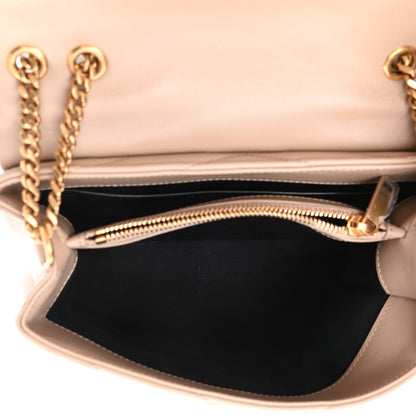 Saint Laurent Calfskin Y Quilted Monogram Small Loulou Chain Satchel Dark Beige 5 of 11