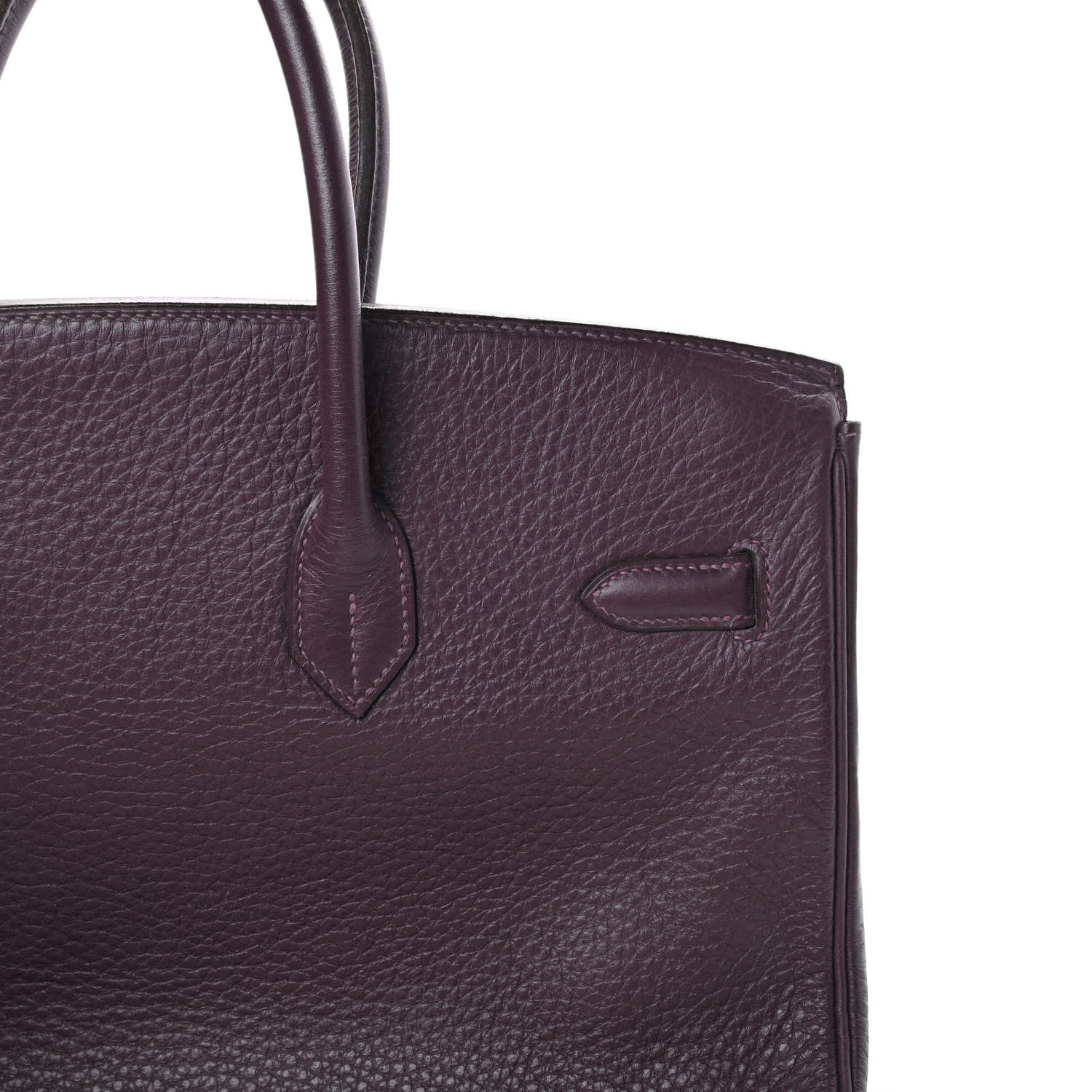 Hermes Taurillon Clemence Birkin 35 Raisin 8 of 44