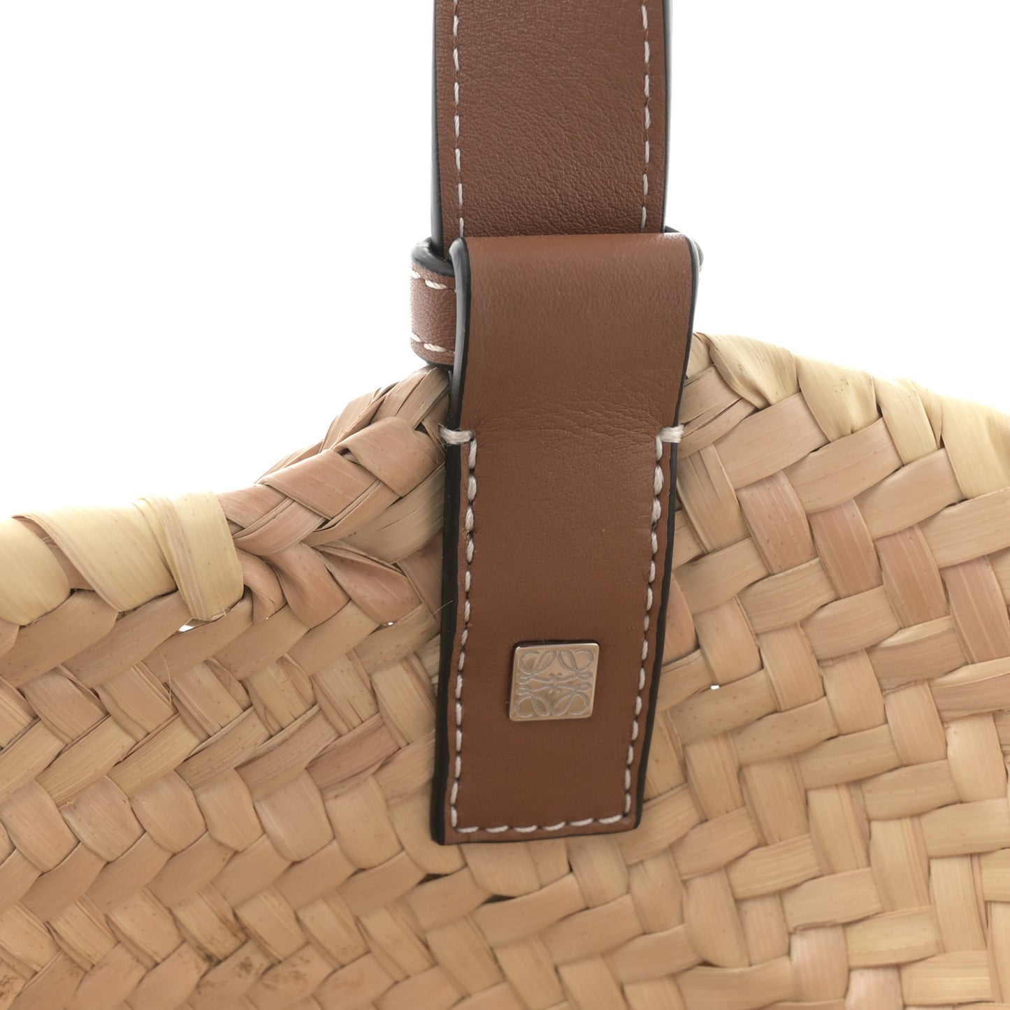 Raffia Small Basket Tote Bag Natural Tan