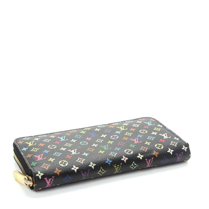 Louis Vuitton Monogram Multicolor Zippy Wallet Black Violet 4 of 11