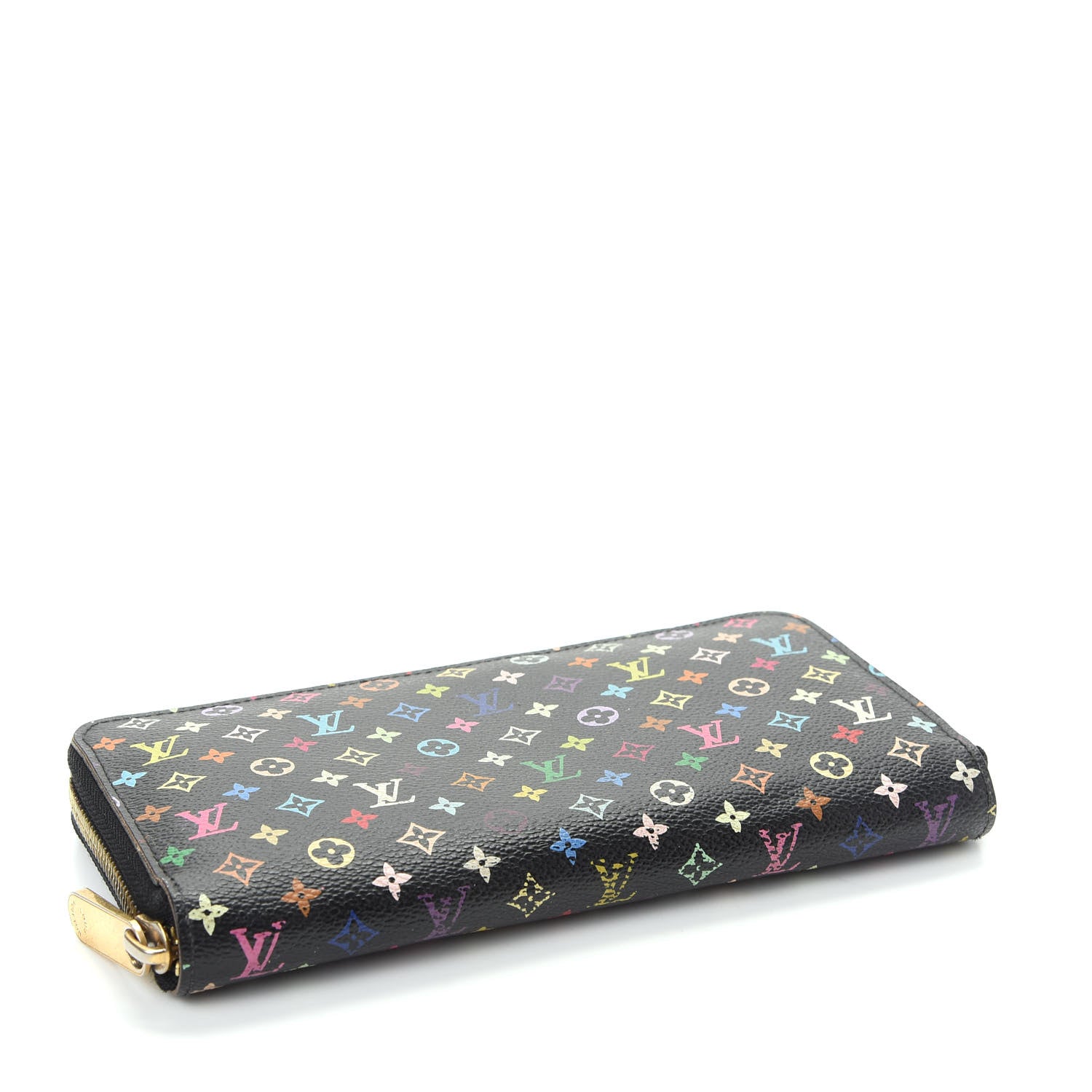 Louis Vuitton Monogram Multicolor Zippy Wallet Black Violet 4 of 11