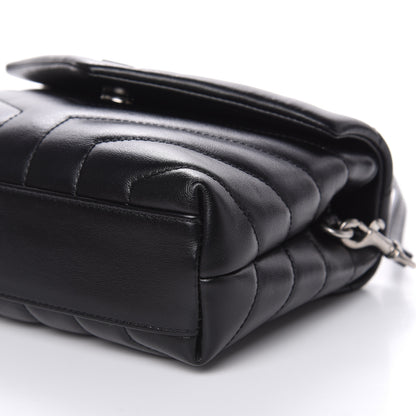 Saint Laurent Calfskin Y Quilted Monogram Toy Loulou Crossbody Bag Black 9 of 9
