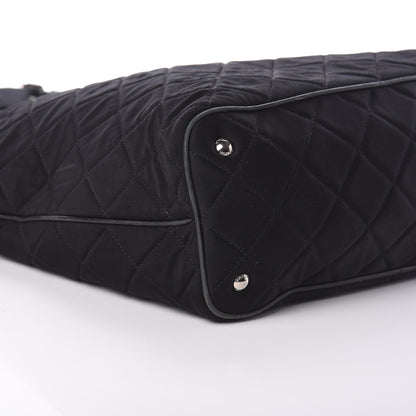 Prada Tessuto Nylon Quilted Shopping Tote Black 7 of 8