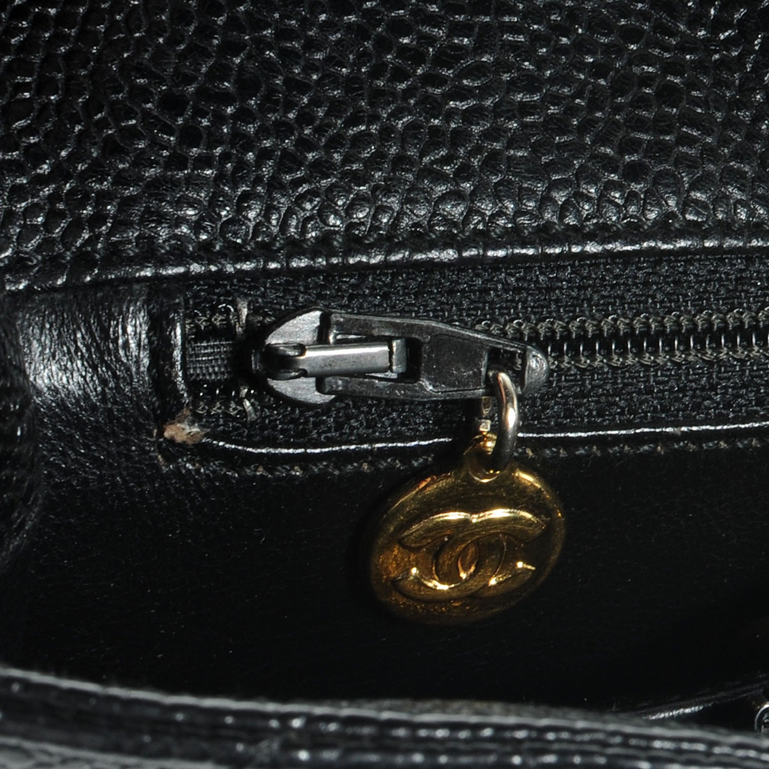 Chanel Caviar Quilted CC Shoulder Bag Black 8 of 9