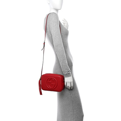 Gucci Pebbled Calfskin Small Soho Disco Bag Tabasco Red 2 of 10