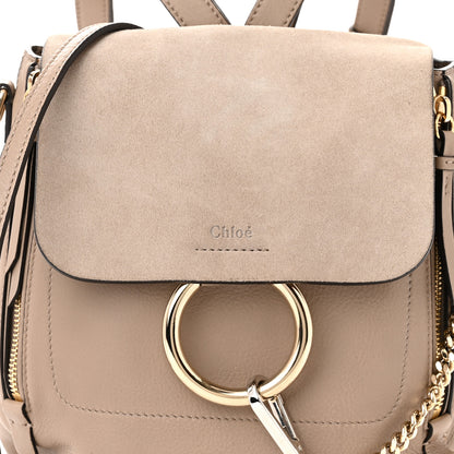 Chloe Suede Calfskin Medium Faye Backpack Motty Grey 8 of 11