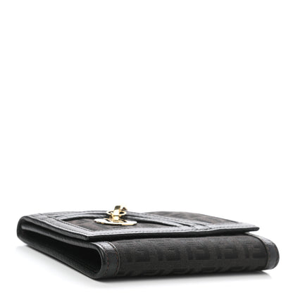 Fendi Zucchino Tri-Fold Envelope Wallet Black 4 of 9