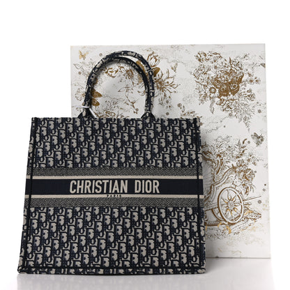 Christian Dior CHRISTIAN DIOR Oblique Large Book Tote Blue Multicolor 11 of 11