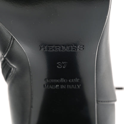 Hermes Calfskin Saint Germain Ankle Boots 37 Black 6 of 8