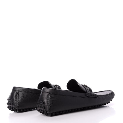 Louis Vuitton Taiga Hockenheim Moccasin Loafers 8 Black 4 of 10