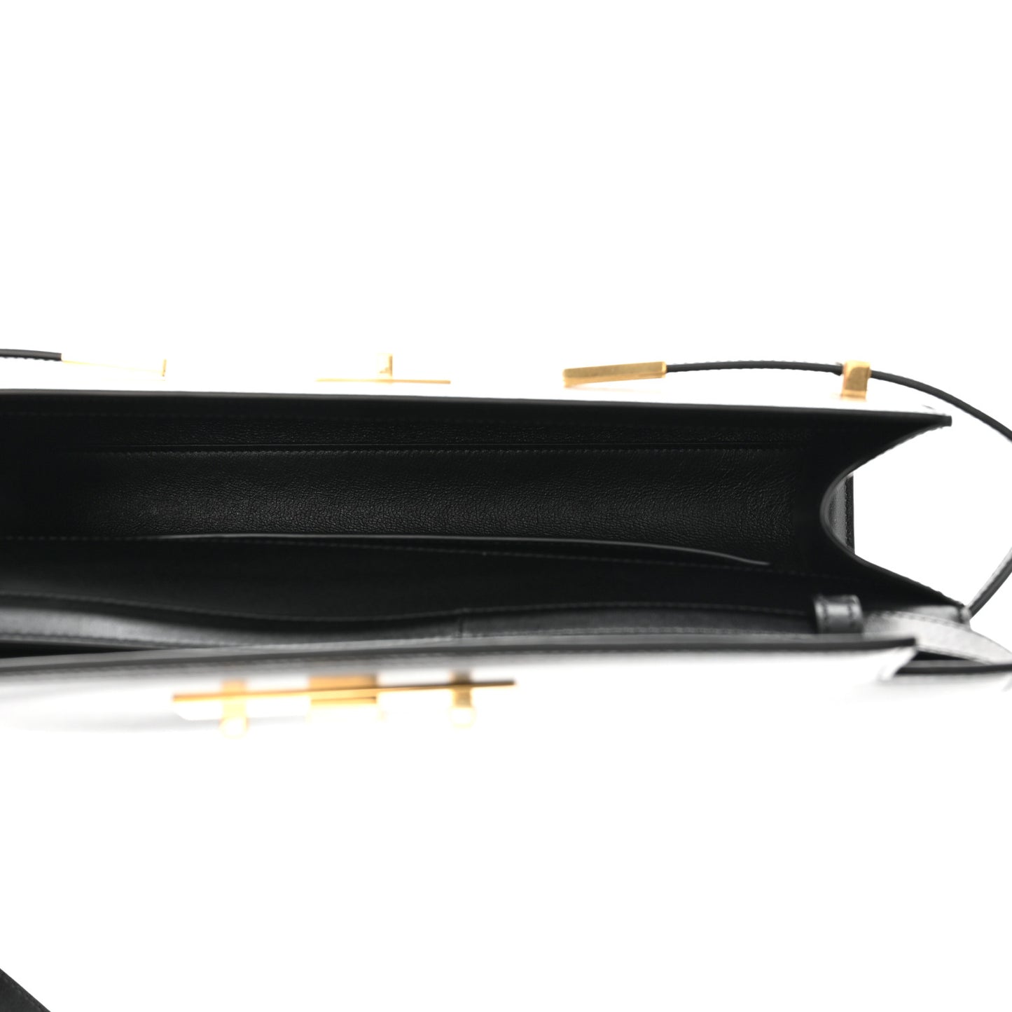 Smooth Calfskin Manhattan Shoulder Bag Black