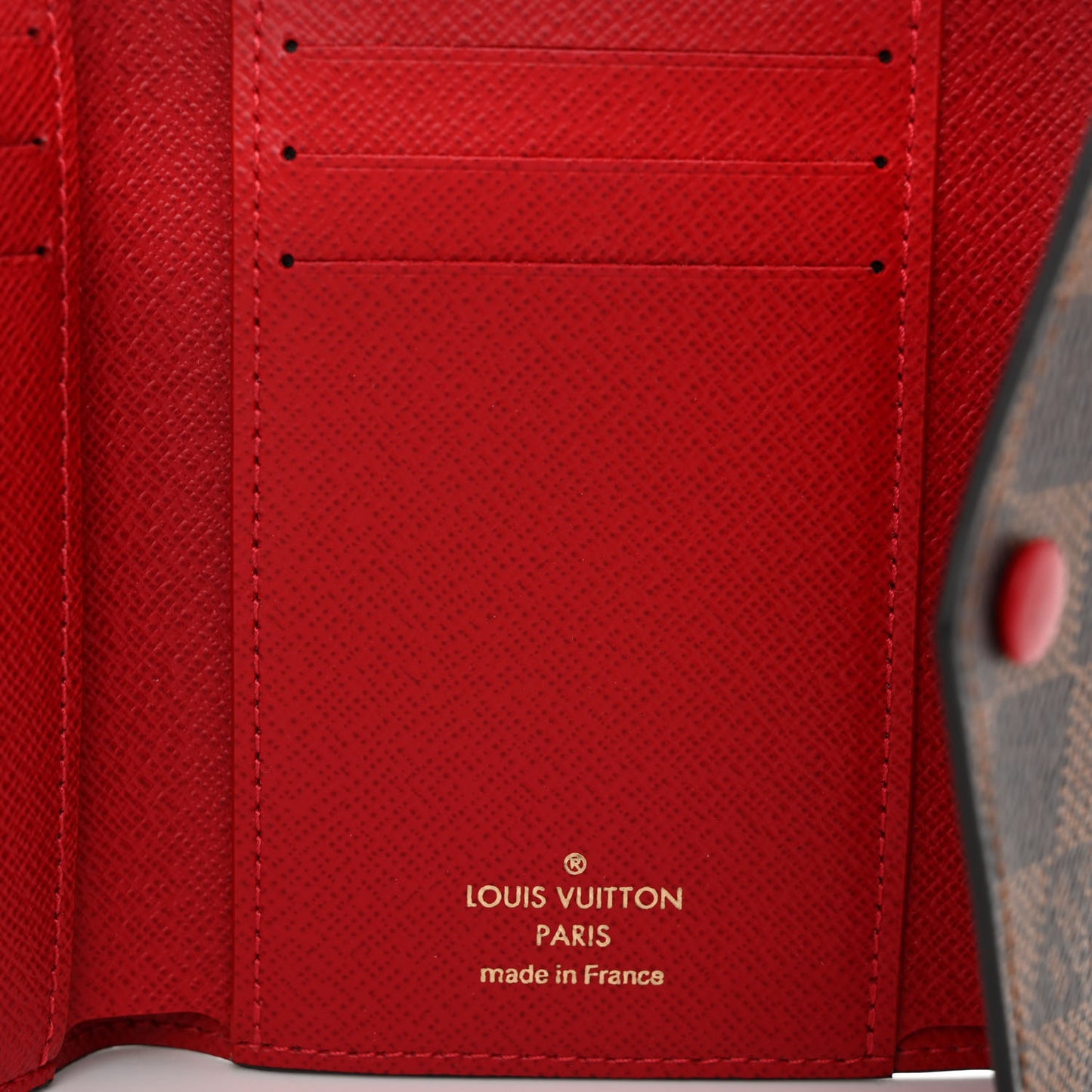 Damier Ebene Victorine Wallet Red