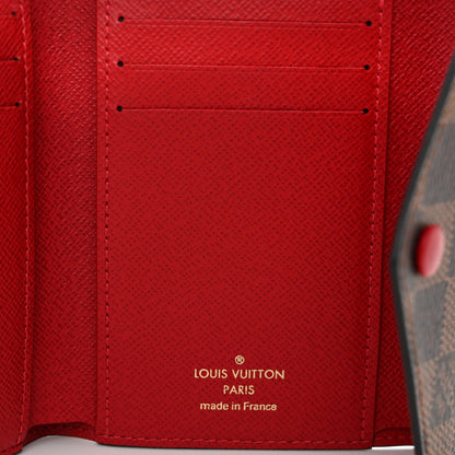 Louis Vuitton Damier Ebene Victorine Wallet Red 6 of 6