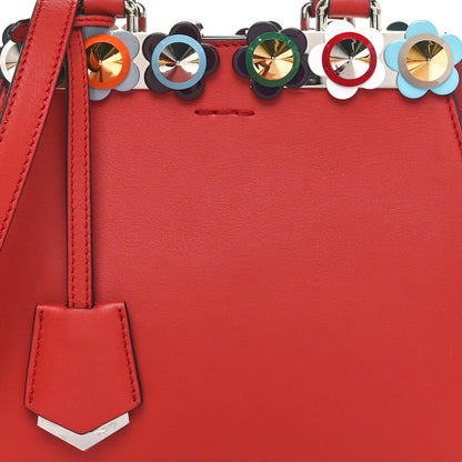 Fendi Vitello Dolce Plexiglass Flowerland Studded Mini 3Jours Tote Bloody Mary Multicolor 9 of 11