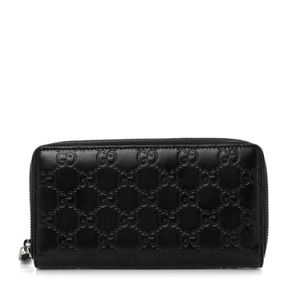 Gucci Guccissima Signature Microguccissima Bree Zip Around Wallet Black 1 of 7
