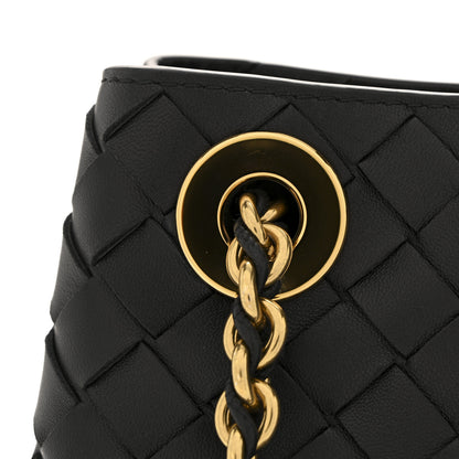Bottega Veneta Nappa Intrecciato Small Andiamo With Chain Shoulder Bag Black 10 of 10